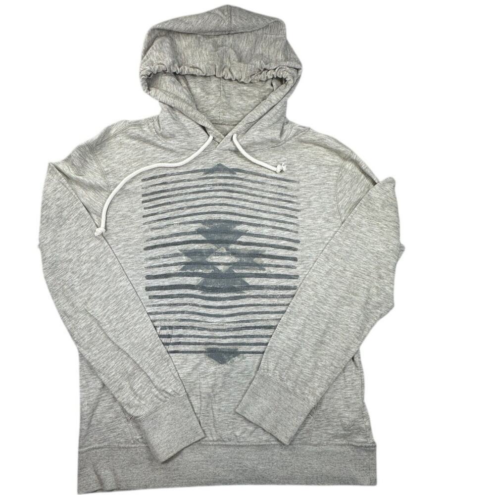 American Eagle Hoodie Medium Gray Southwest Graphic Knit Pullover